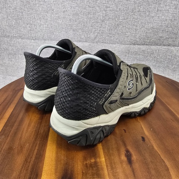 Skechers Slip Ins Mens Athletic Shoes Size 8.5 Brown Mesh Air Cooled - Picture 9 of 15